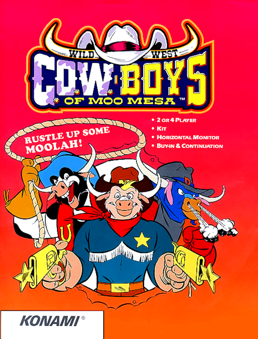Wild West C.O.W.-Boys of Moo Mesa (ver EAB) Arcade Game Cover